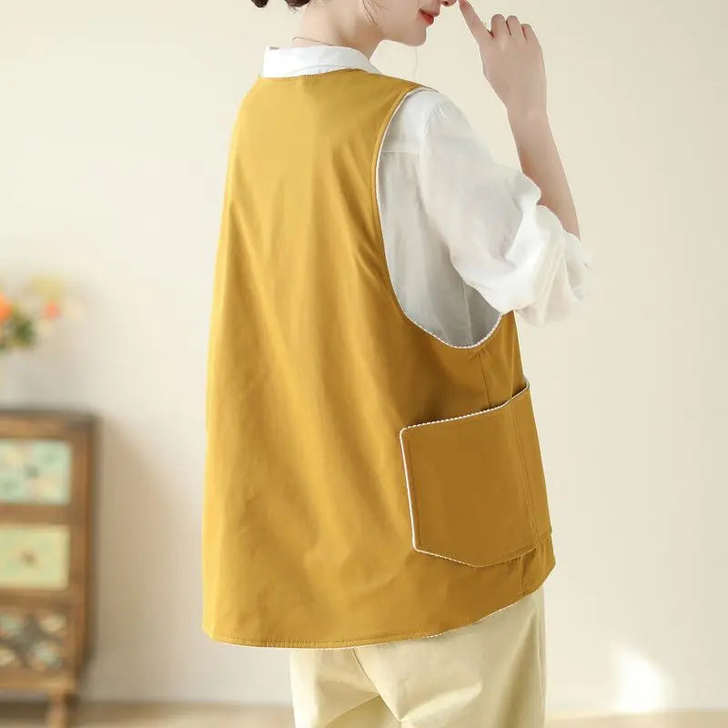 Popular new items Double-sided clothing Sleeveless vest Outerwear Casual Large pockets