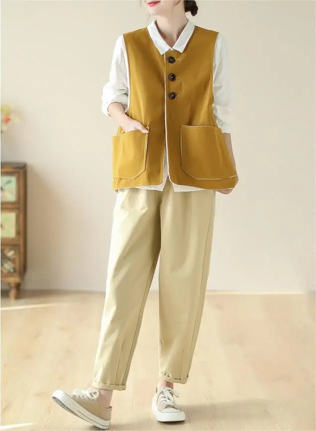 Popular new items Double-sided clothing Sleeveless vest Outerwear Casual Large pockets