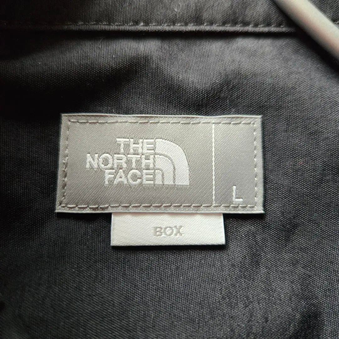 [Good condition] The North Face ★ Nuptse shirt nylon logo embroidery black L