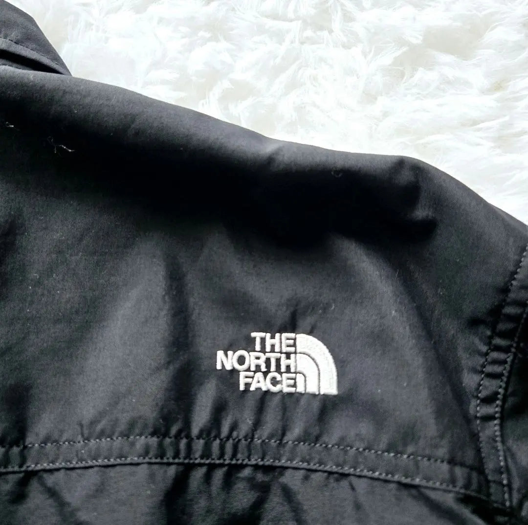 [Good condition] The North Face ★ Nuptse shirt nylon logo embroidery black L