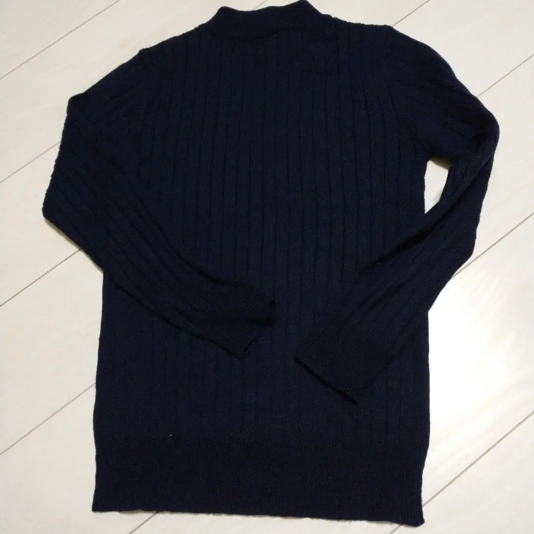 innocent navy ribbed long sleeve sweater, thin, light