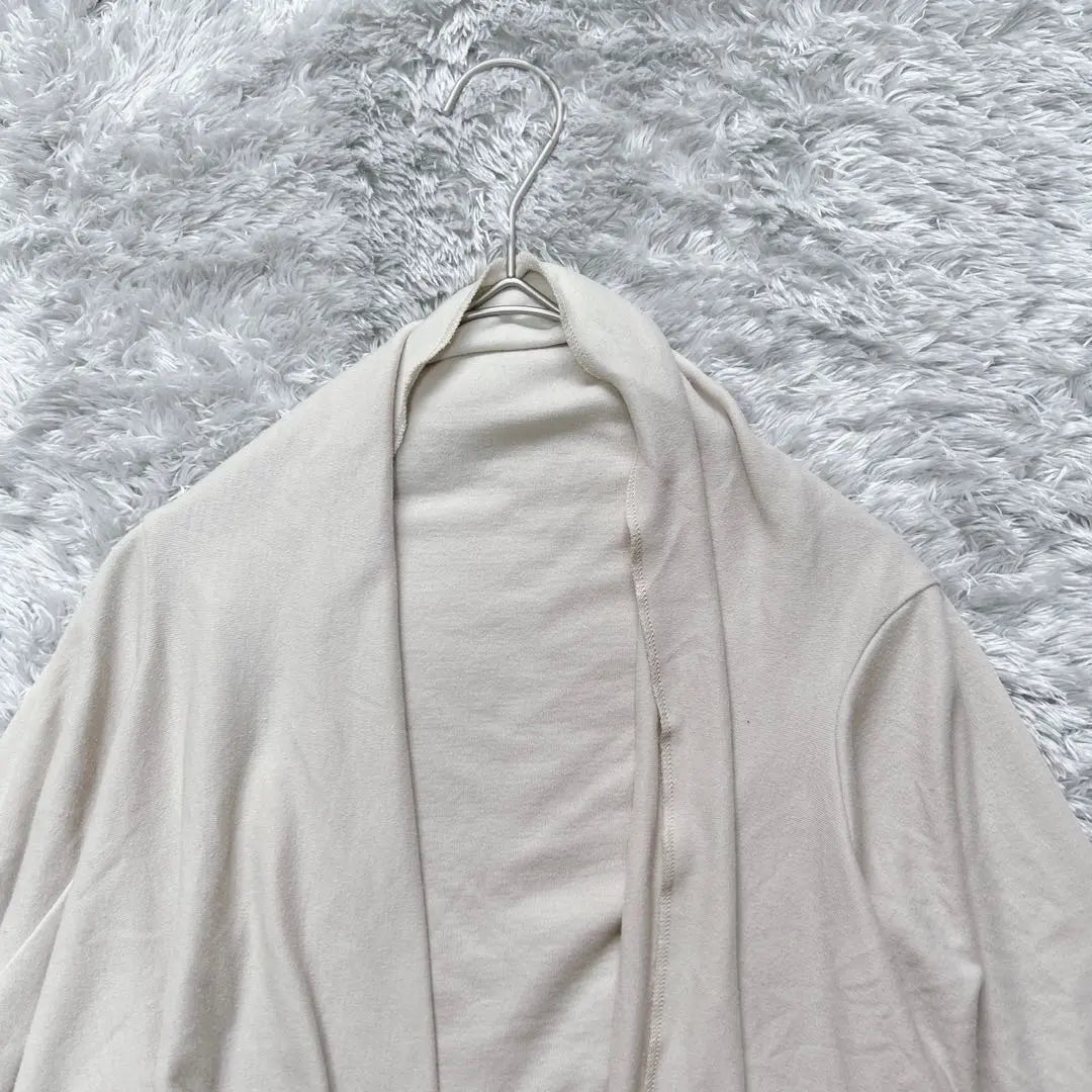 COMME CA ISM Cárdigan sin botones fino (F) Beige Haori | COMME CA ISM ボタンレス カーディガン 薄手（F）ベージュ 羽織