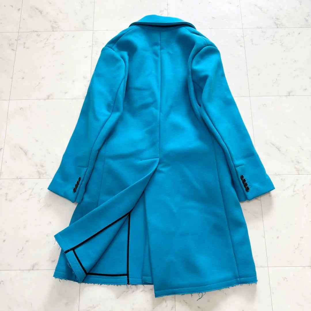 [Good condition] PLAN C Plancy Chester Coat Cashmere Blue Long