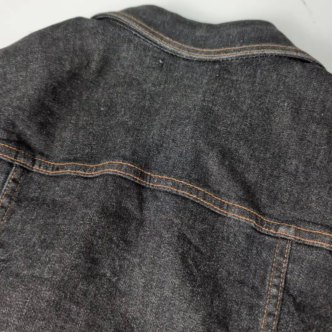 MARY QUANT Dark Gray Denim Jacket Size M Tight