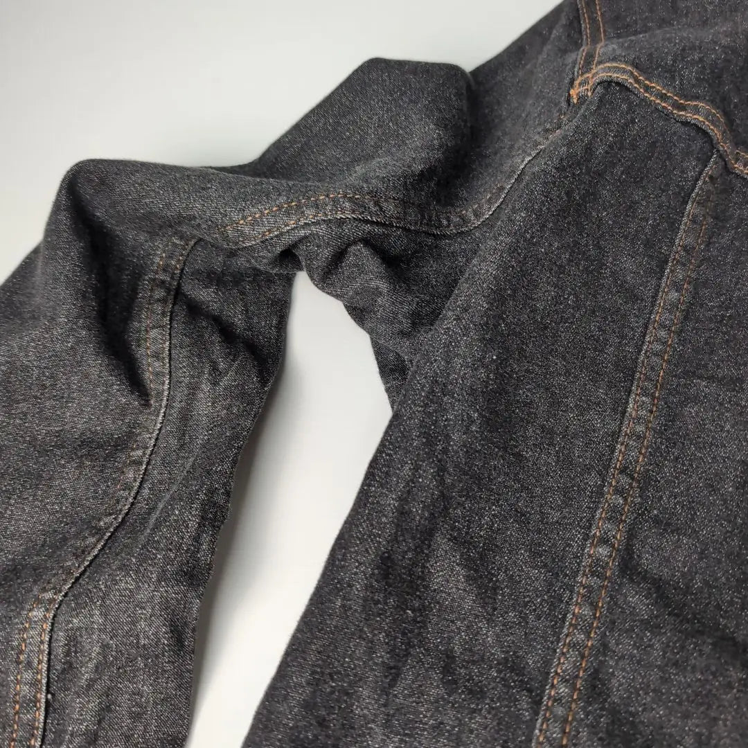 MARY QUANT Dark Gray Denim Jacket Size M Tight