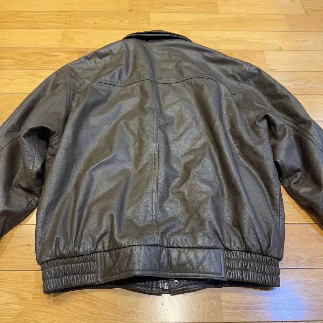 80s vintage! Cowhide leather blouson! SEAHOP CLUB L | 80sビンテージ！牛革レザーブルゾン！SEAHOP CLUB L