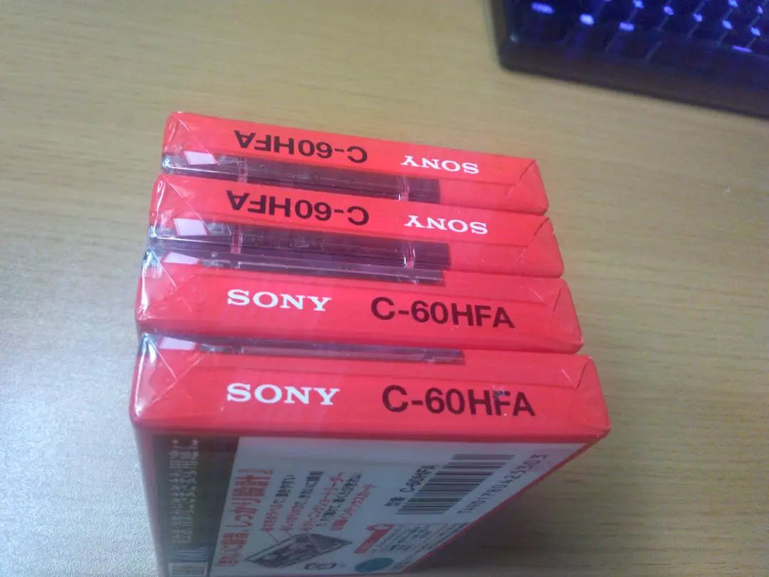 Juego de 4 casetes de audio SONY C-60HFA