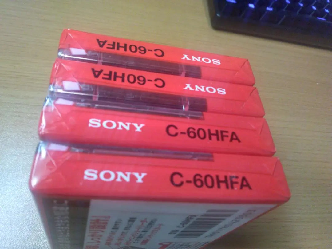 Juego de 4 casetes de audio SONY C-60HFA