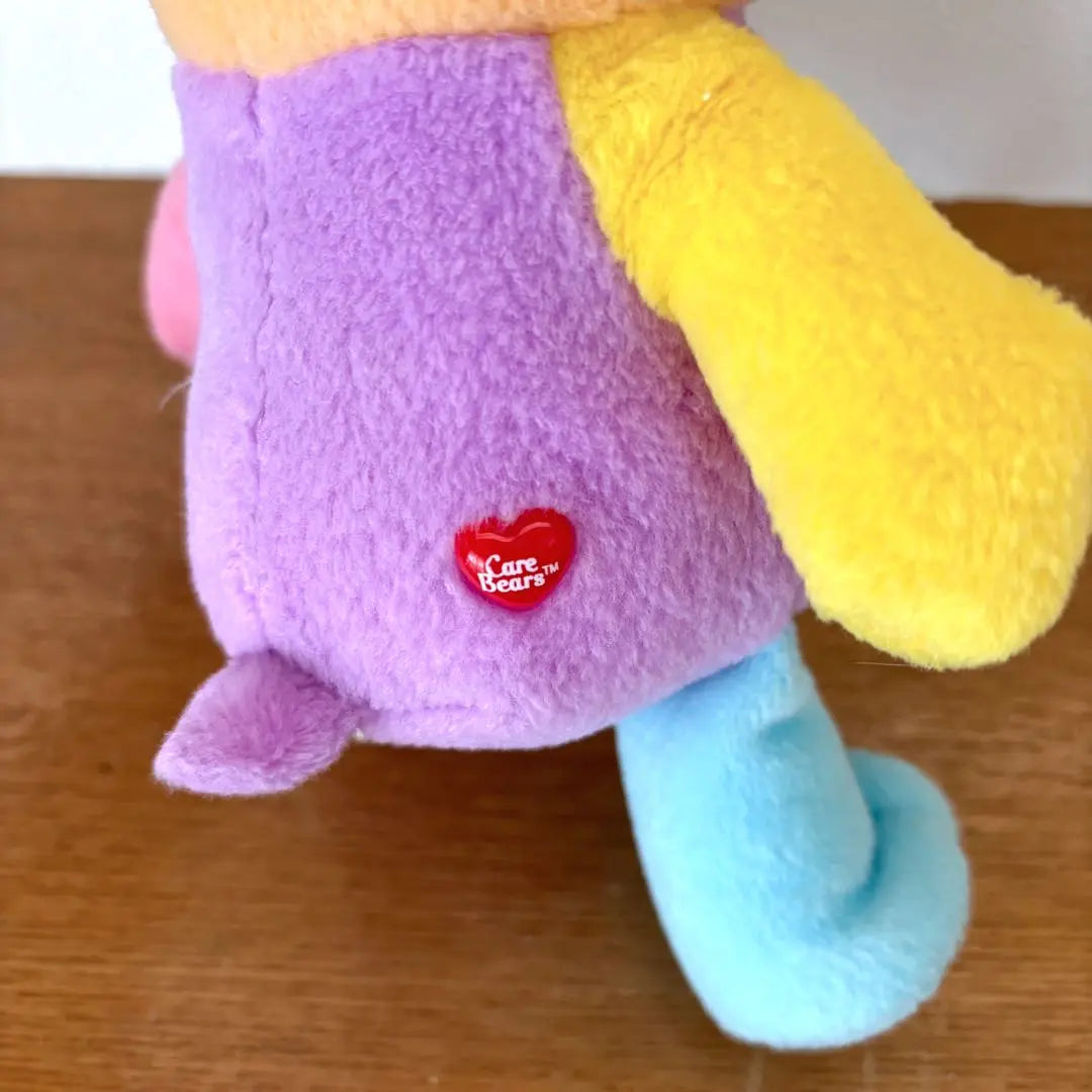 Care Bear Work of Heart Bear Plush Vintage Rare Retro Rainbow