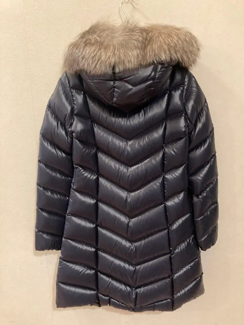 Unused Moncler Full Maras Down Jacket 1 Navy Fur