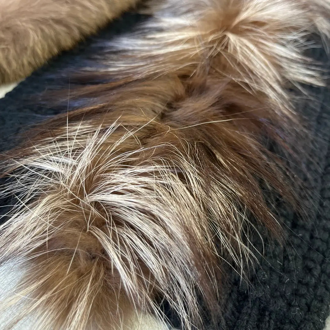 FENDI Fur Muffler Fox Fur & Wool