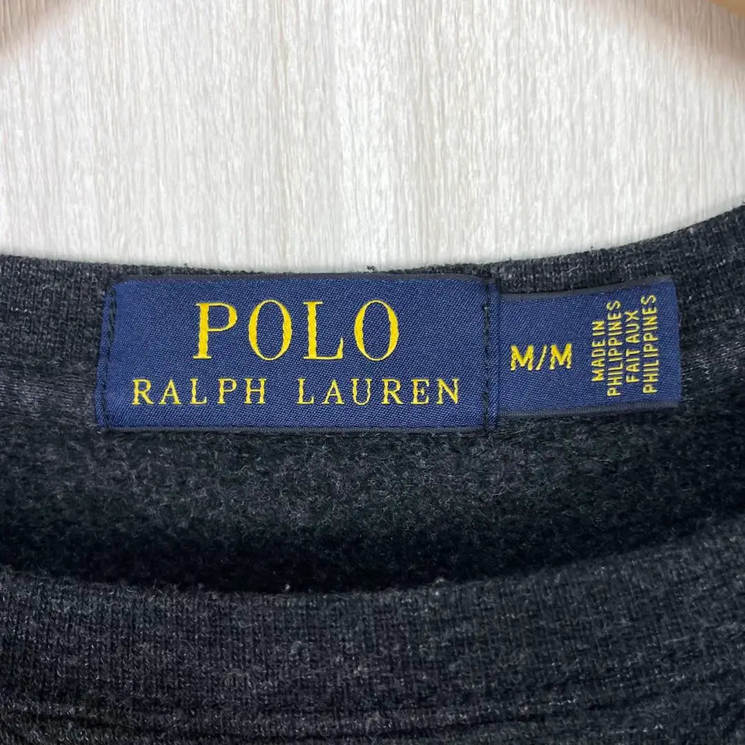 ☆Rare☆Current Tag☆Polo Ralph Embroidered Pony Fleece-lined Sweatshirt Dark Gray