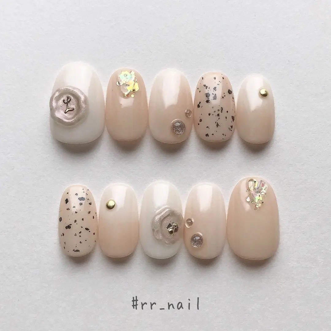 Nail tip Ceiling Stamp Nuance Holo Gold