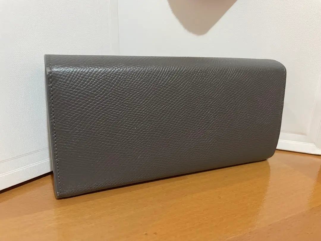 CELINE Gray Long Wallet with Storage Bag