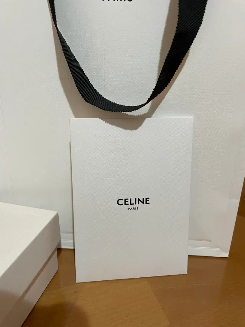 CELINE Gray Long Wallet with Storage Bag