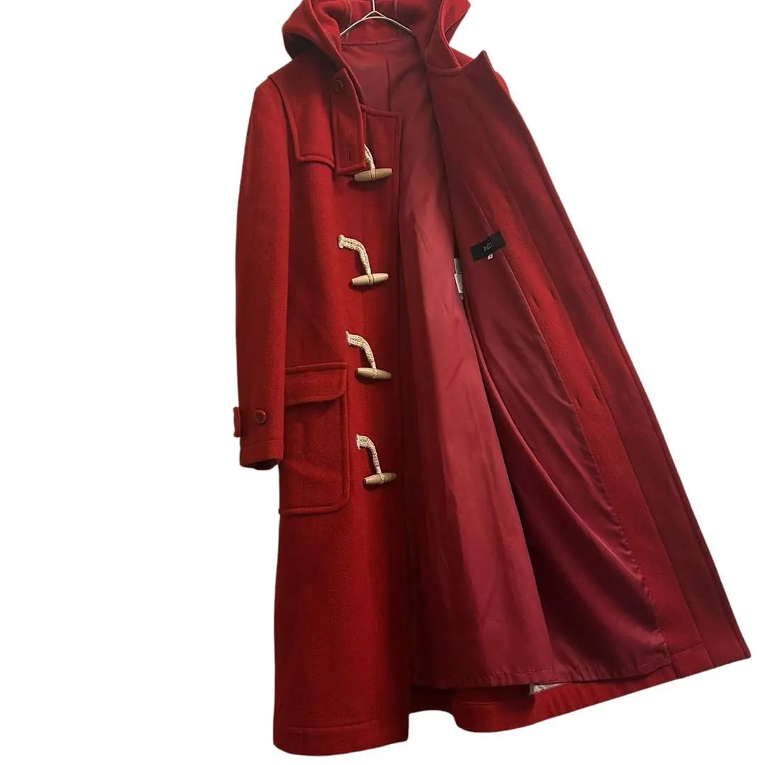 INED Hooded Duffel Coat Made in Japan M Red