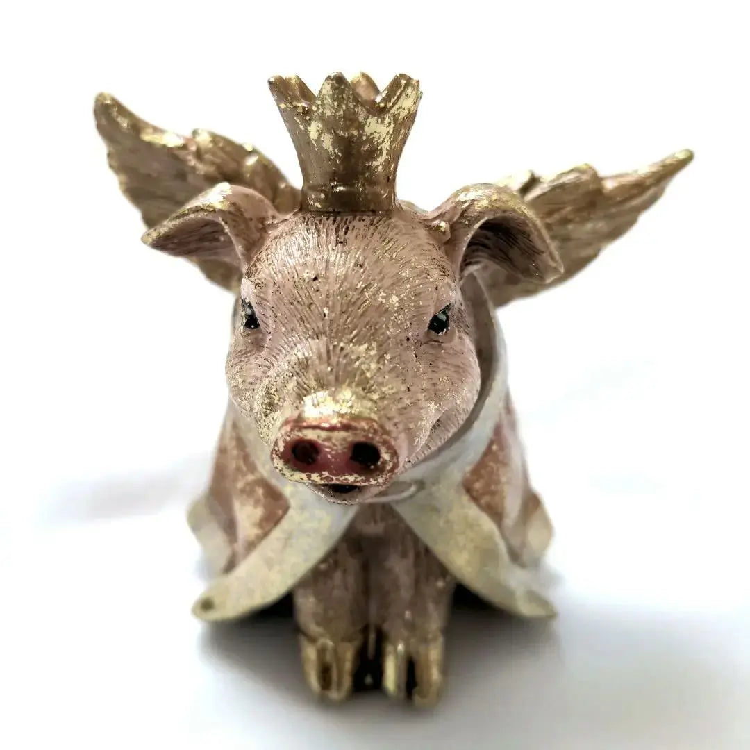 Pig figurine Angel Crown Pig New