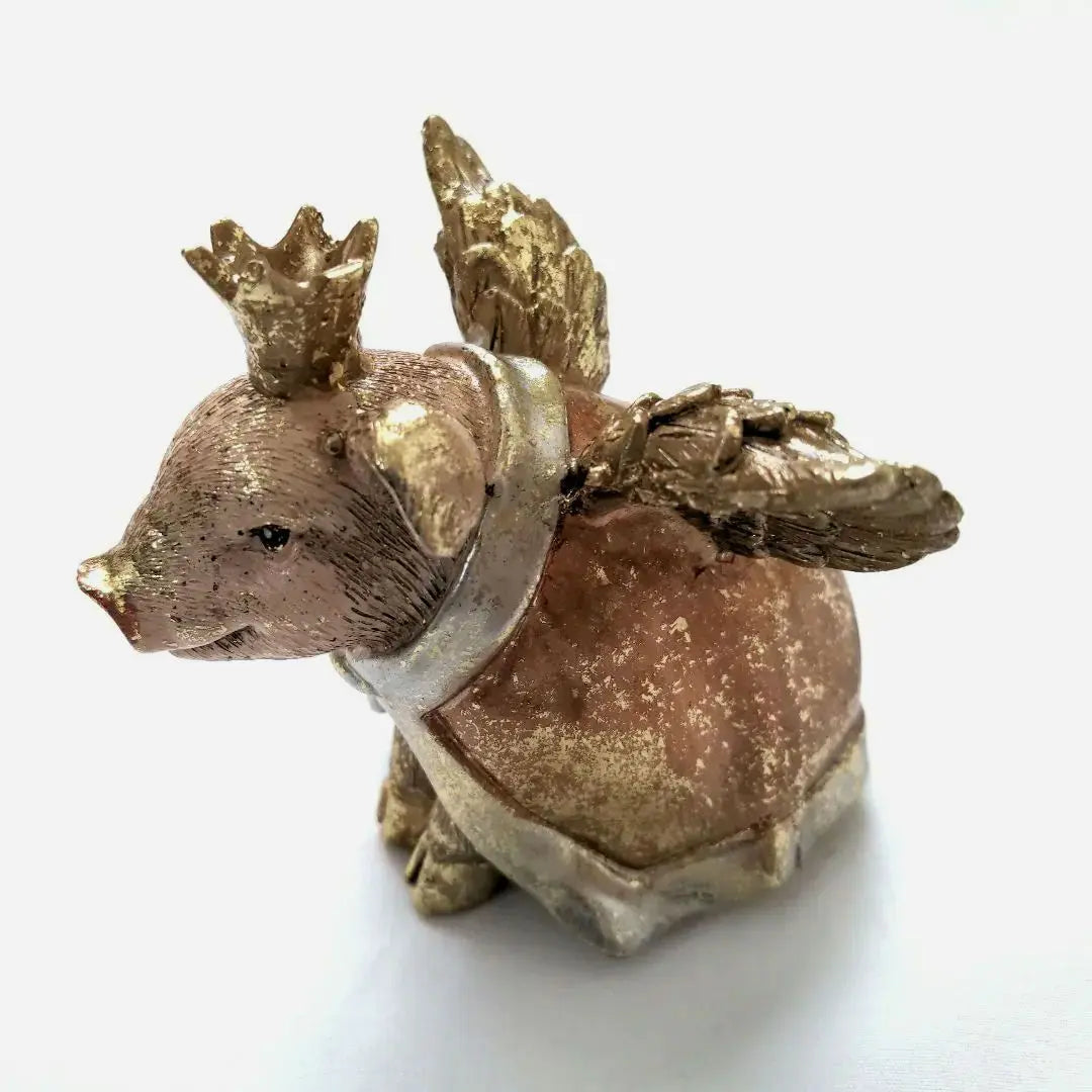 Pig figurine Angel Crown Pig New