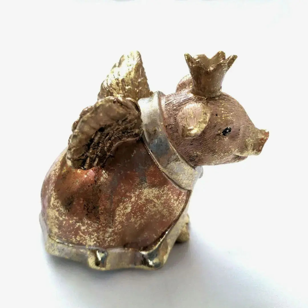 Pig figurine Angel Crown Pig New