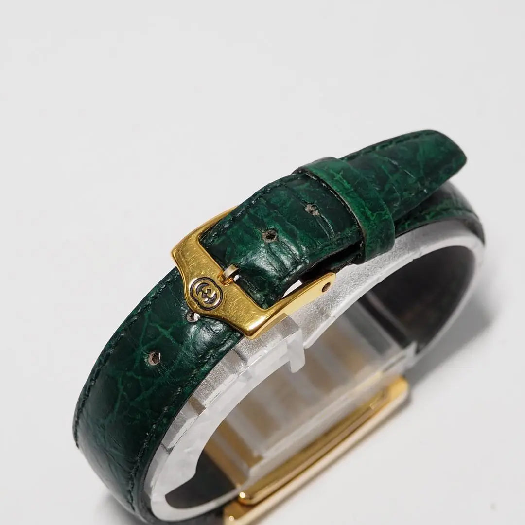 Gucci Square Leather Belt Women's Watch Gold C847