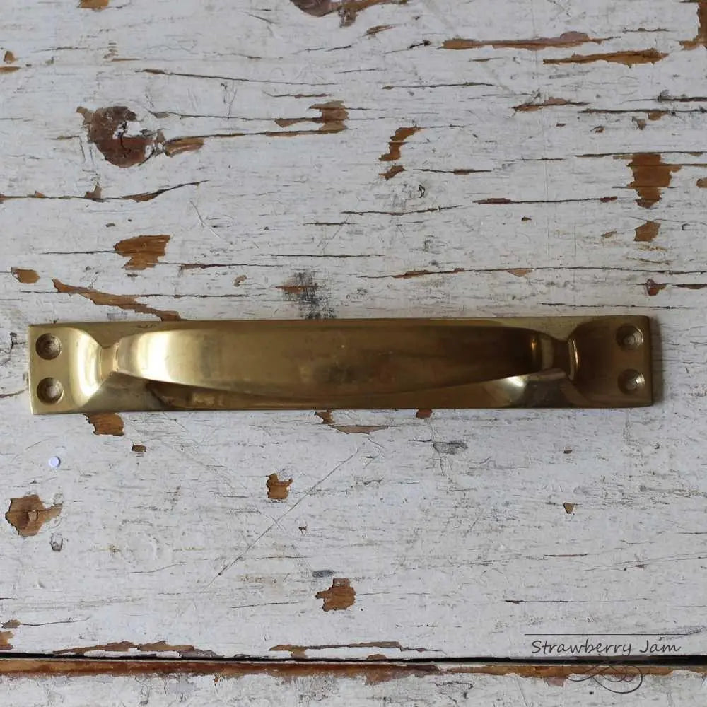 L2504-741-1 British vintage brass doorknob door plate