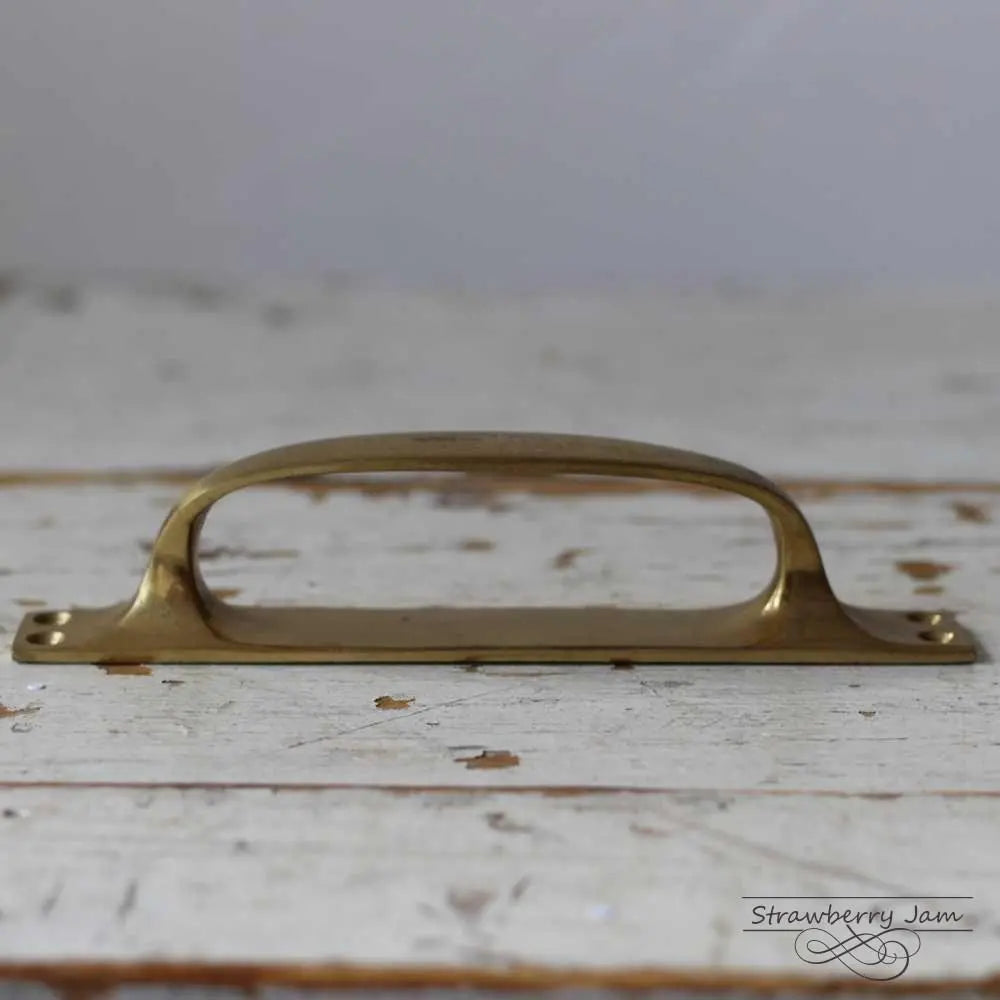 L2504-741-1 British vintage brass doorknob door plate