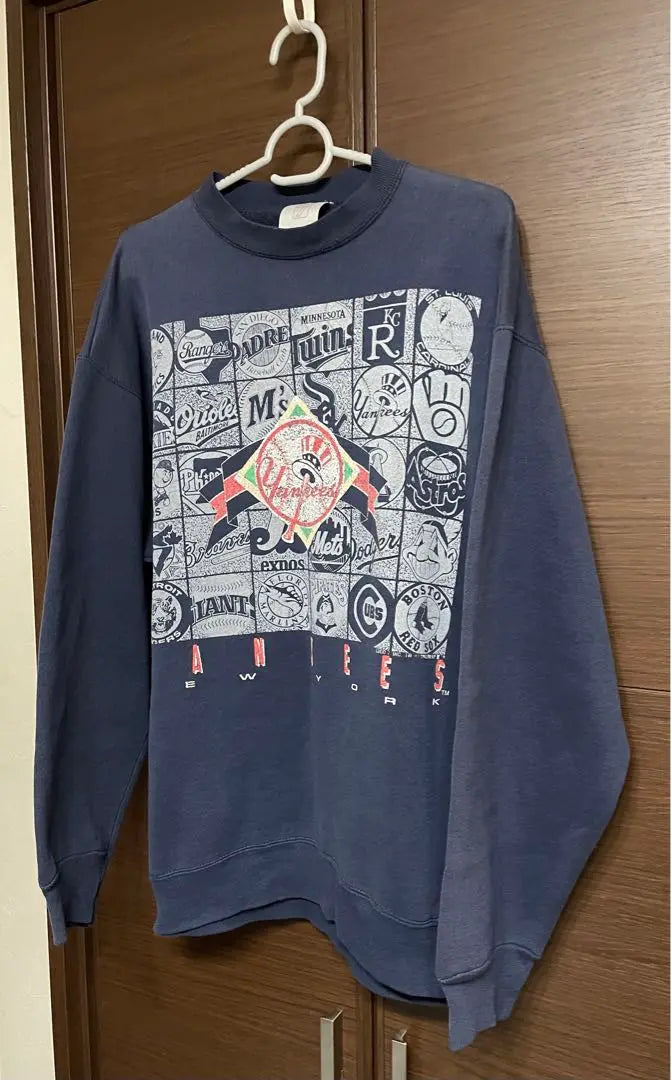 ★ Sensación natural de Fede de los 90 ◎ ★ [Talla L] Sudadera LOGO7 Yankees | ★90's 自然なフェード感◎★【Lサイズ】LOGO7 ヤンキース スウェット