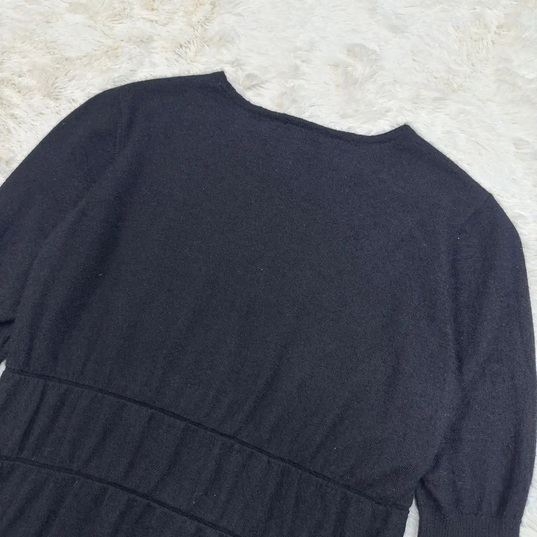 ⭐️Rare⭐️Chanel Cashmere Knit Shirt Plate Logo Black 38