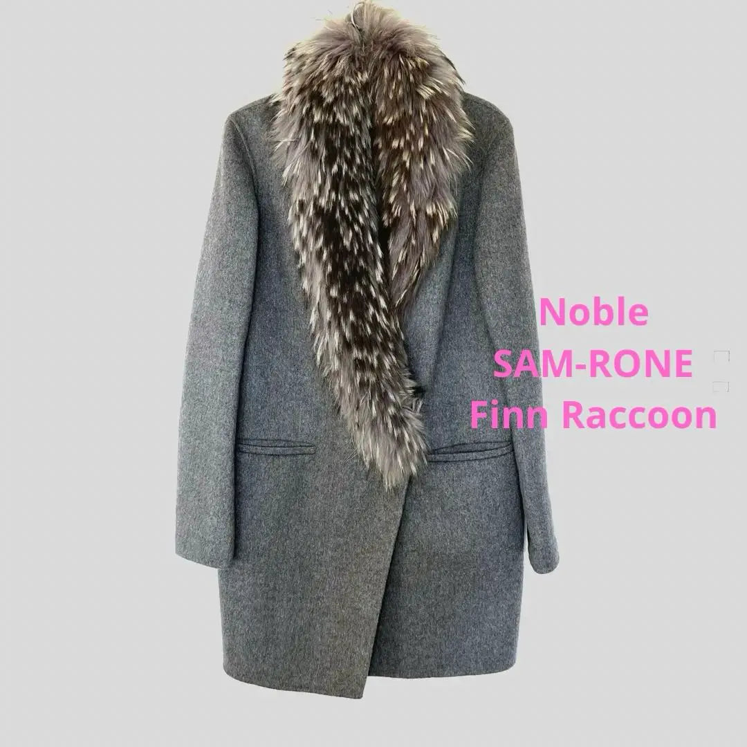 Noble French made SAM-RONE Fin Raccoon Fur Coat