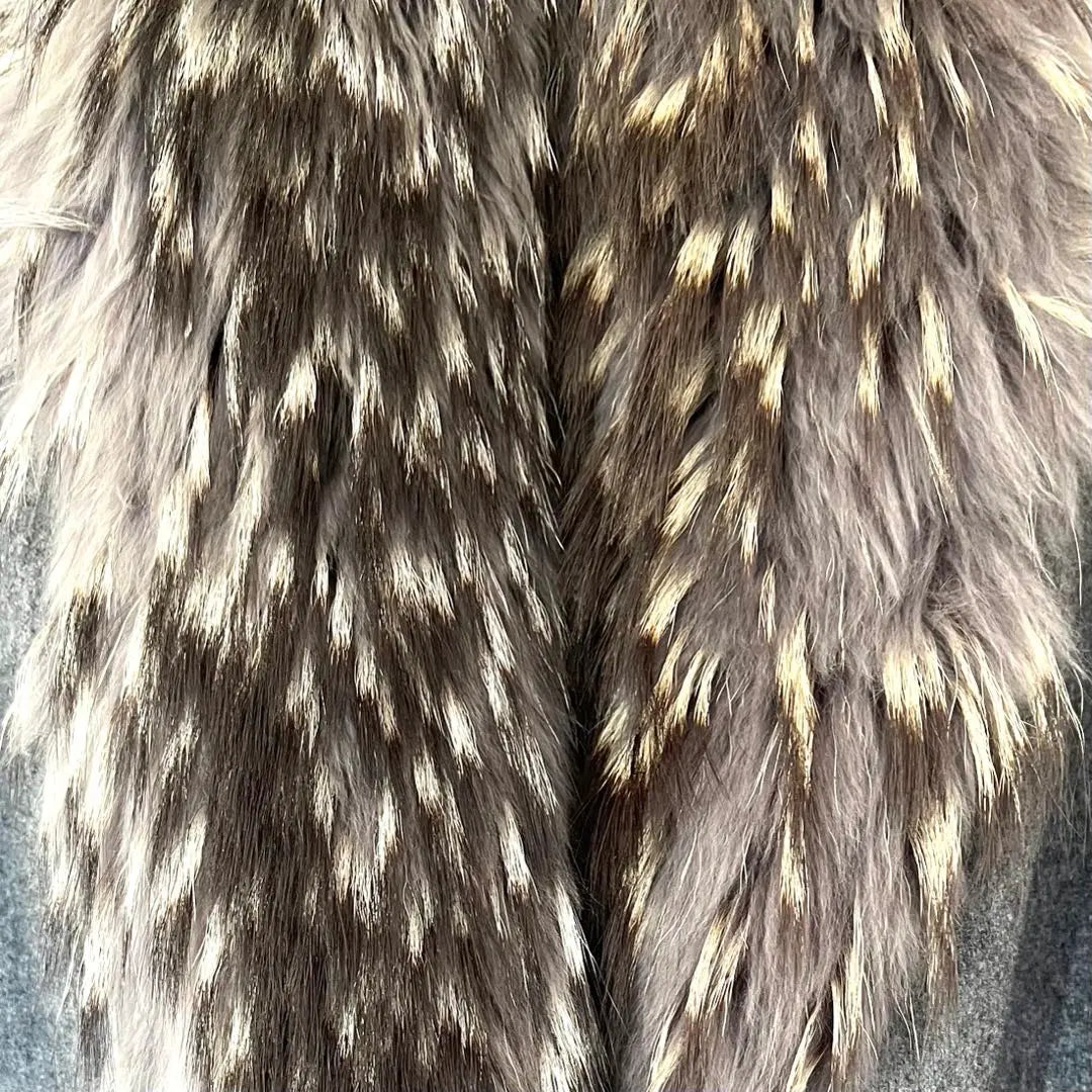 Noble French made SAM-RONE Fin Raccoon Fur Coat