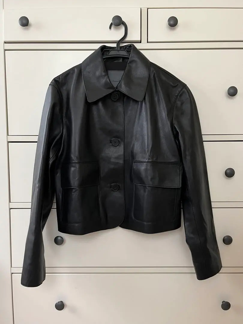 Massimo Dutti Nappa Leather Jacket S Size