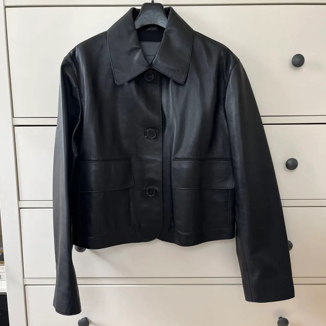 Massimo Dutti Nappa Leather Jacket S Size