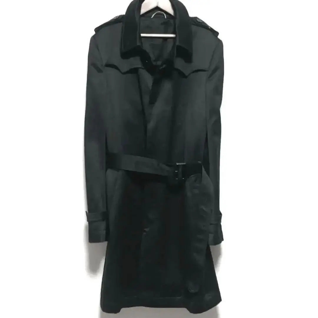 Burberry Trench Coat, Trench Coat, Black, Black, Single