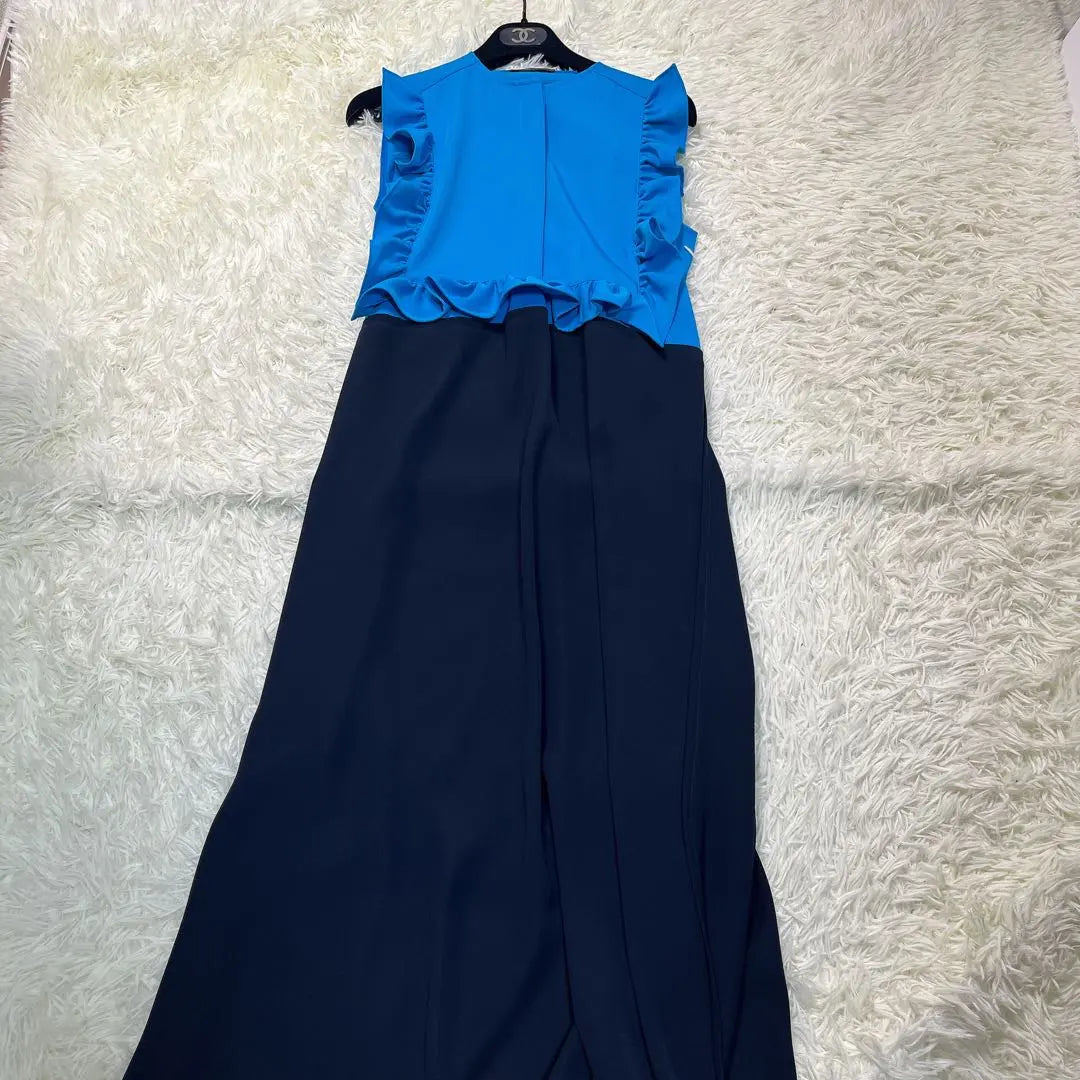 [Good condition] YOKO CHAN Sleeveless Ruffled Trim Dress 36