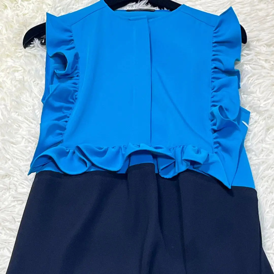 [Good condition] YOKO CHAN Sleeveless Ruffled Trim Dress 36