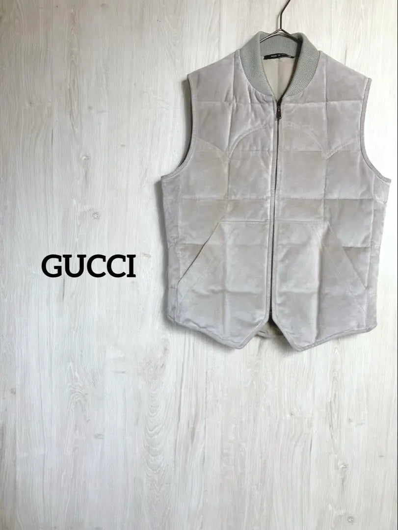 GUCCI Swede Down Best Beige Gucci | GUCCI スウェード ダウンベスト ベージュ グッチ