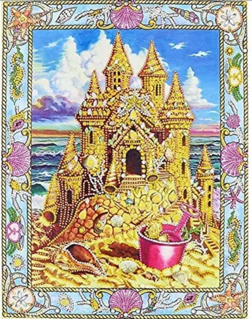 ⭐️Anonymous delivery⭐️Diamond painting Diamond art Bead art Gold castle