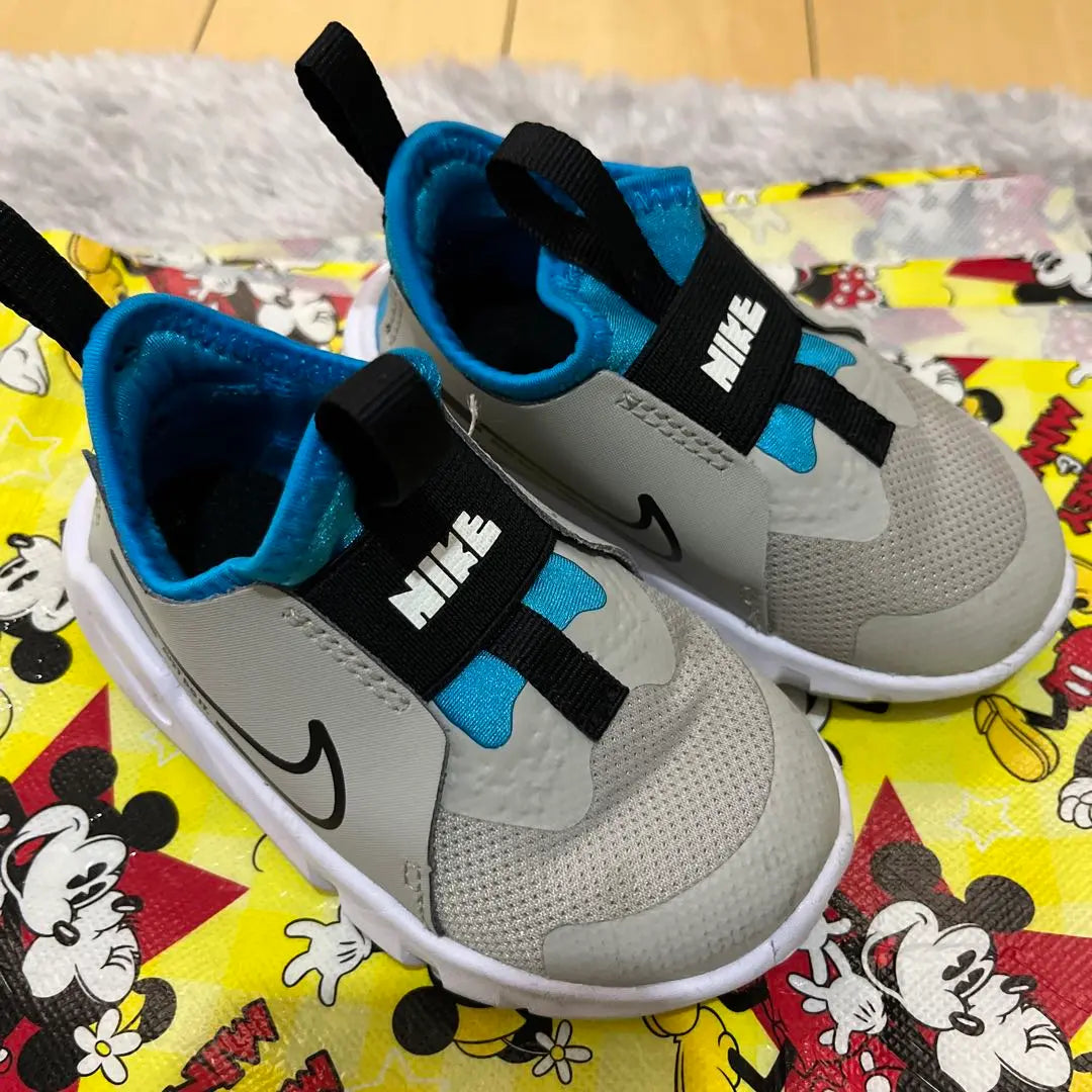 Nike slip-on shoes, gray/blue 12cm