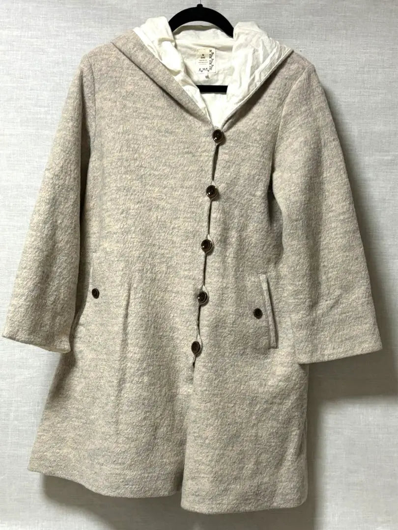 Samantha Moss 100% Wool Coat with Hood