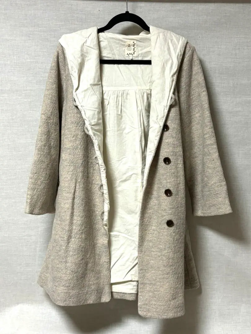 Samantha Moss 100% Wool Coat with Hood