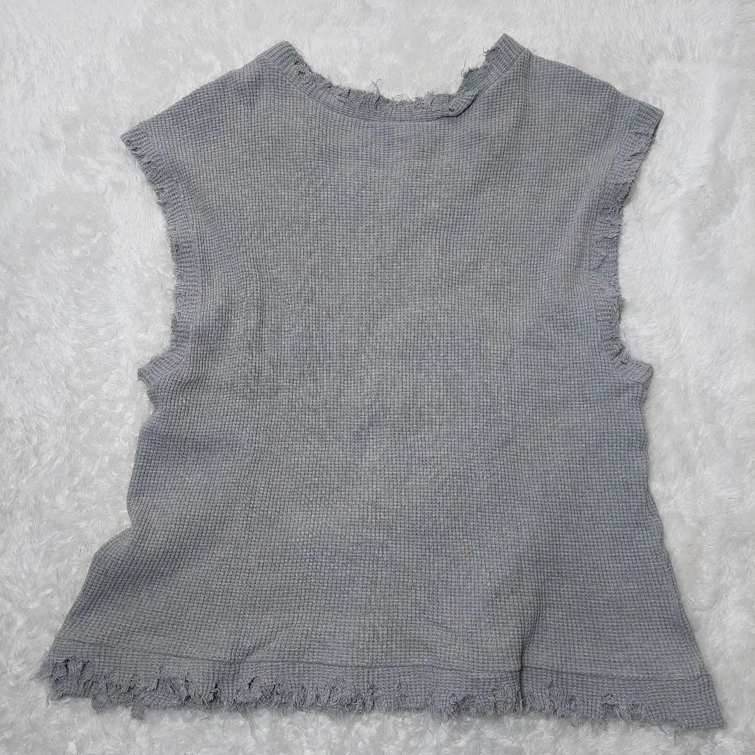 Everlast Special Order Made in Japan Distressed Vest Gray Cotton