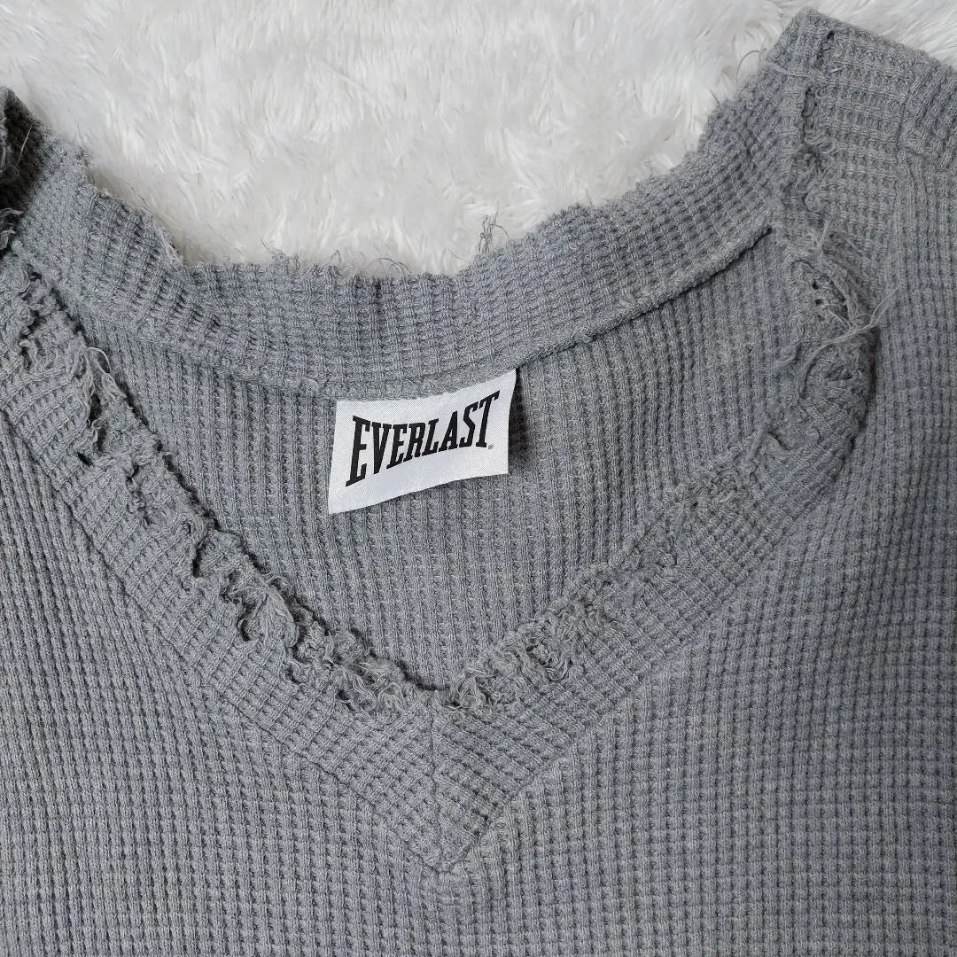 Chaleco desgastado Everlast fabricado en Japón, pedido especial, algodón gris