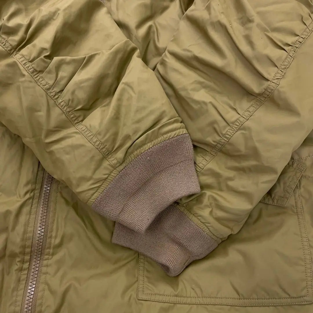 Jordan Down Jacket Men's 3XL Full Zip Light Brown Ribbed Sleeve