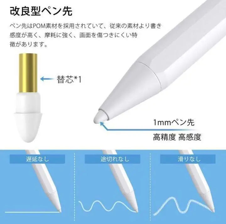 ❤ The same pen tip as the Apple pencil ♪❤ Ultra-high sensitivity and ultra-fine 1mm❣ Versatile stylus pen