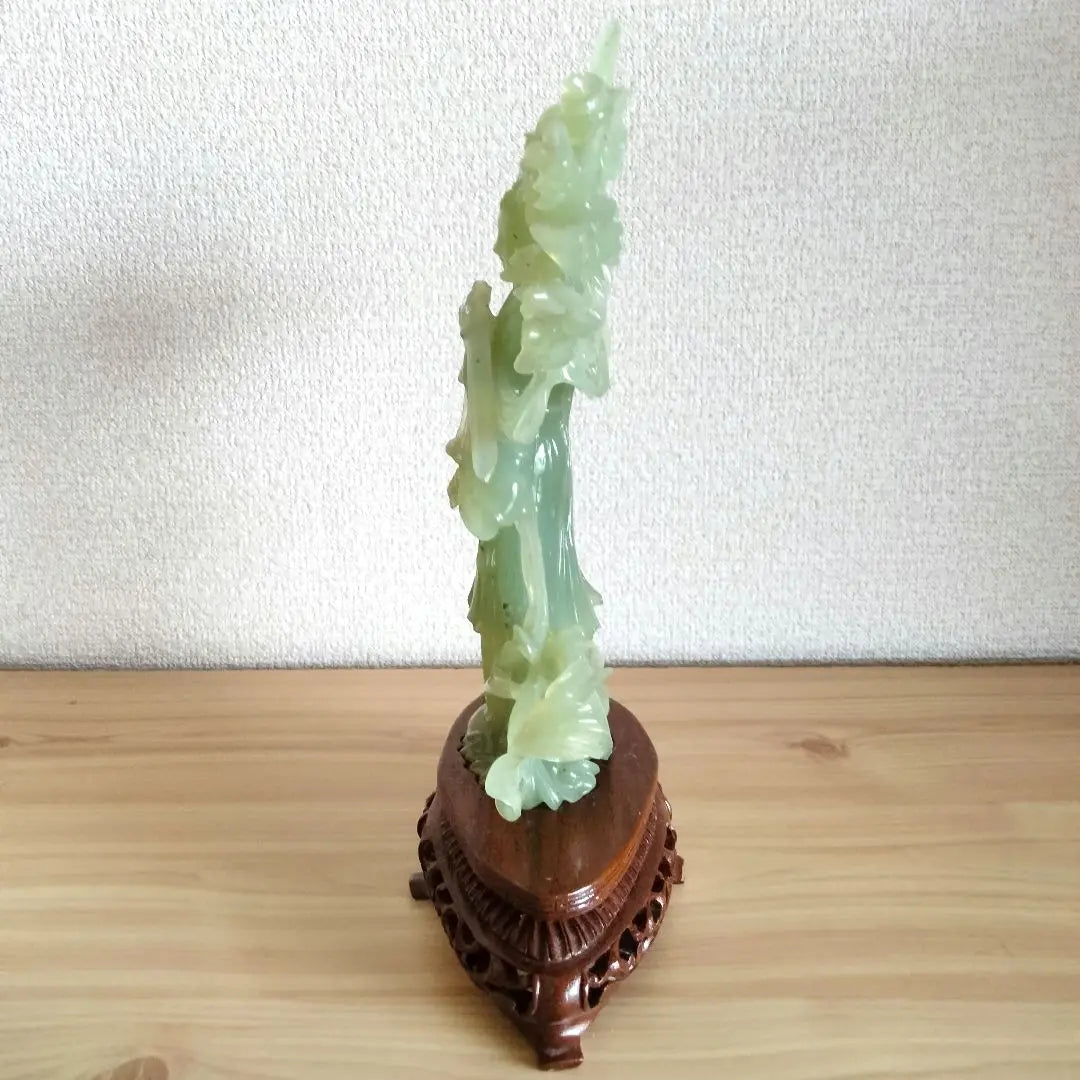 Chinese art, antique art, jade, heavenly masculine, feathered celebrity, standing statue, Hong Kong, ornament, period, lucky charm, Chinese