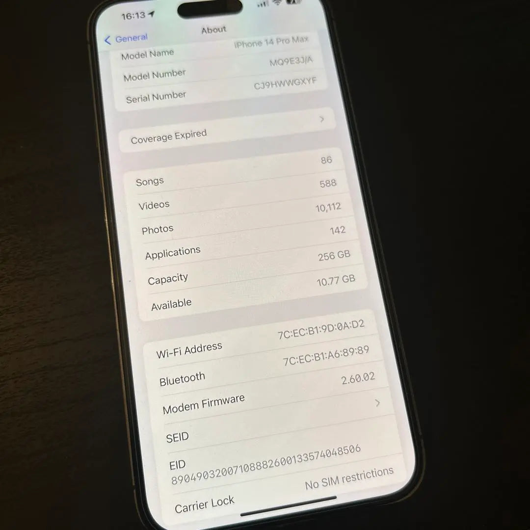 [No operational problems] iPhone 14 Pro MAX 256GB SIM-free