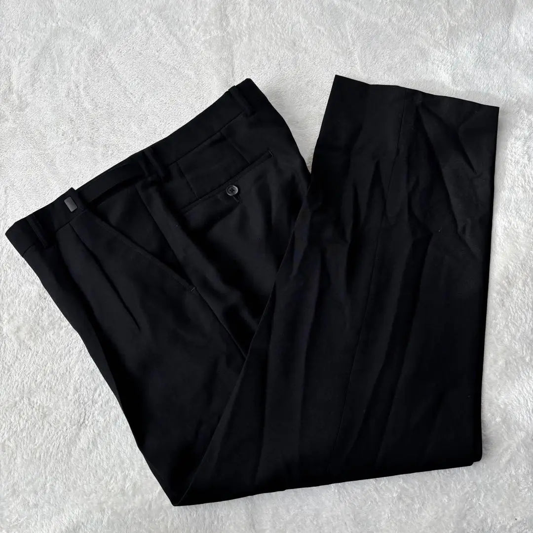 ✨Extremely beautiful✨Aoyama Clothing Double Formal Pants Suit Black Large Size