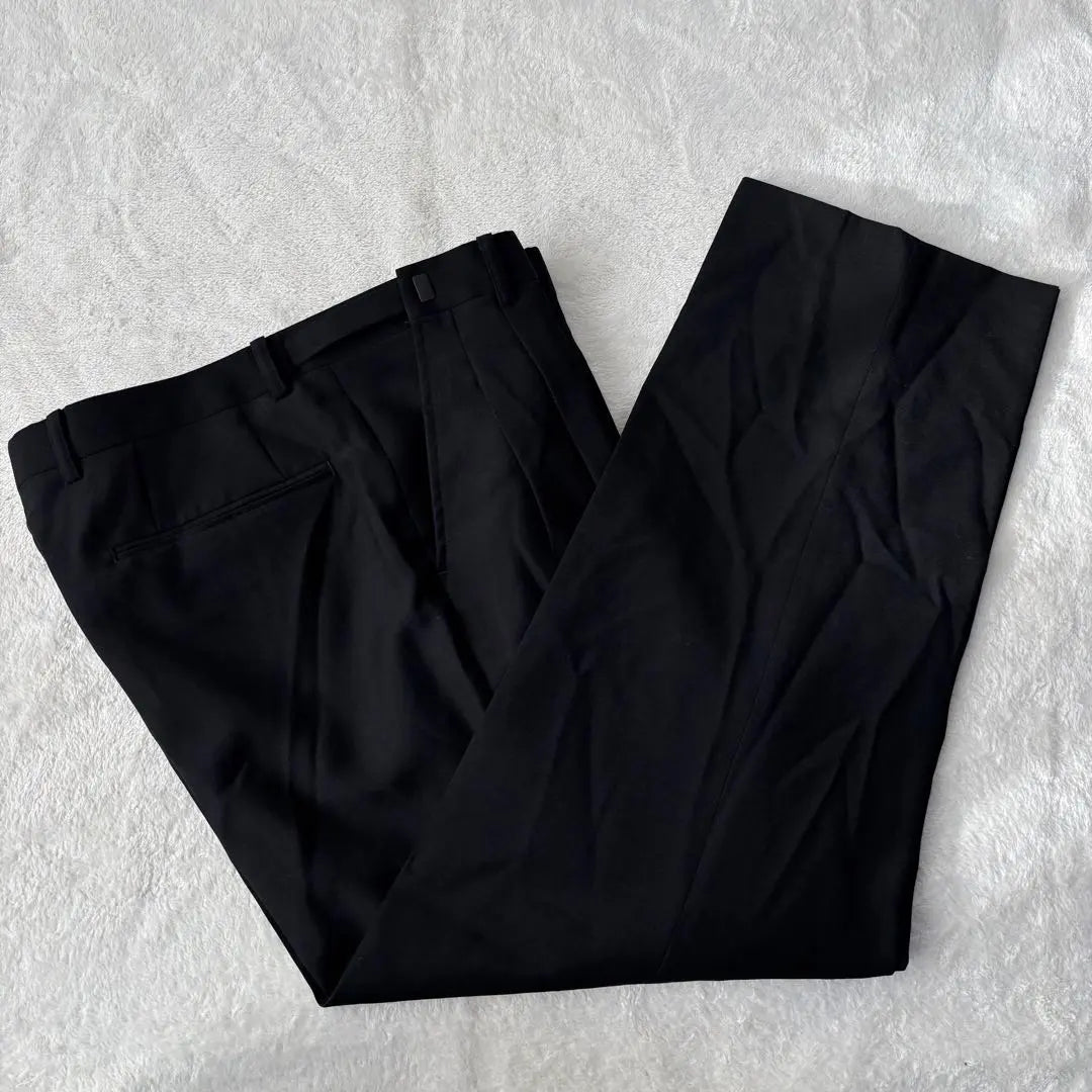 ✨Extremadamente hermoso✨Traje de pantalón formal doble Aoyama Clothing negro talla grande