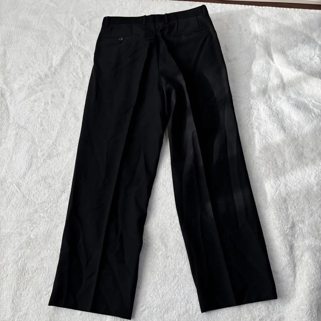 ✨Extremely beautiful✨Aoyama Clothing Double Formal Pants Suit Black Large Size