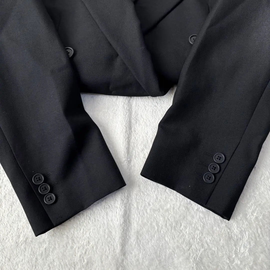 ✨Extremely beautiful✨Aoyama Clothing Double Formal Pants Suit Black Large Size